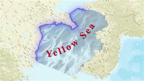 Yellow Sea Map . 32308594 Stock Video at Vecteezy