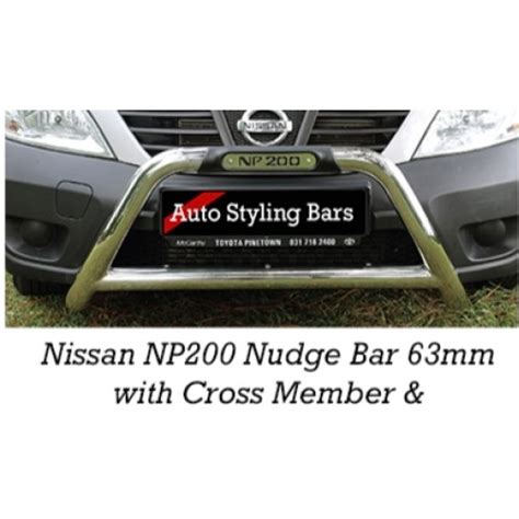 Nissan NP200 2010 2022 Nudge Bar With Cross Member Stainless Steel