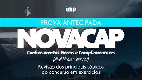 Concurso Novacap Prova Antecipada Conhecimentos Gerais E