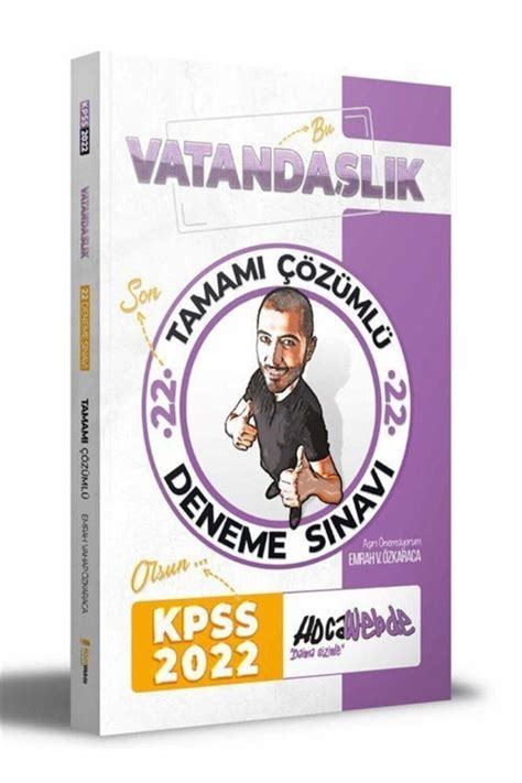 Hoca Webde 2022 Kpss Vatandaşlık Tamamı Çözümlü 22 Deneme 9786057733757