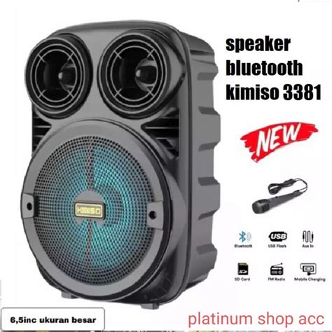 Jual Speaker Bluetooth 3381 338 Bonus Mic 6 5Inci Salon Aktif Portable