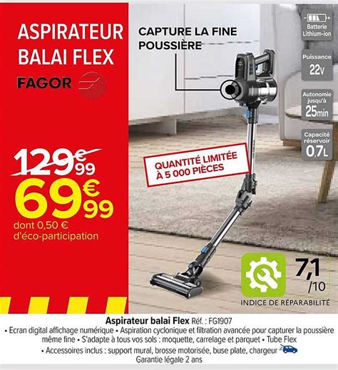 Promo Aspirateur Balai Flex Chez Carrefour ICatalogue Fr