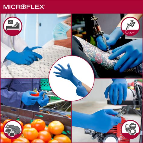 Ansell Microflex Safegrip Sg 375 Disposable Latex Gloves 142mil Blue