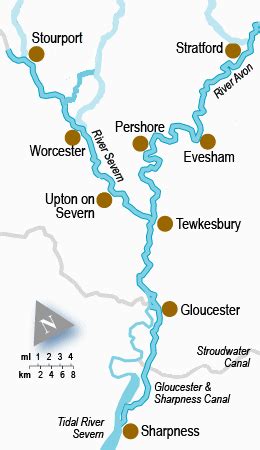 River Severn River Avon Map And Holiday Cruising Guide