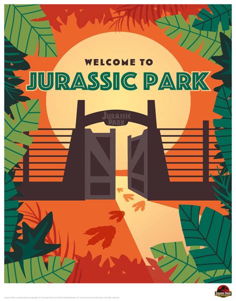 Jurassic Park Premium Art Print Welcome At Mighty Ape NZ