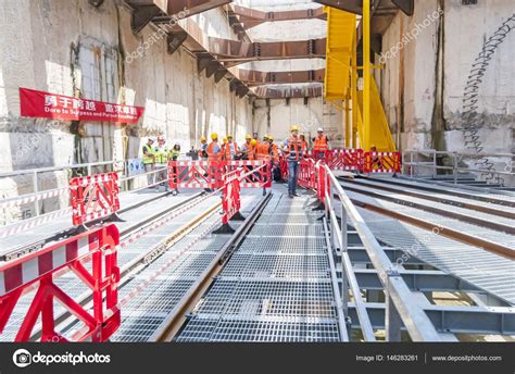 Tel Aviv light rail construction site stock image. – Stock Editorial ...