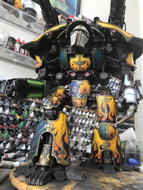 40k Hobby Blog Warlord Titan Paint Chipping Torso Weapons