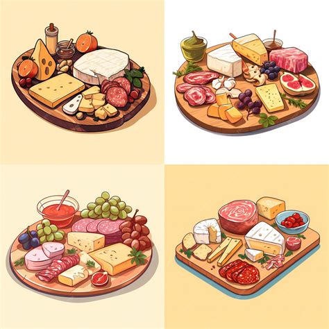 Premium Vector | Cheese_and_charcuterie_board