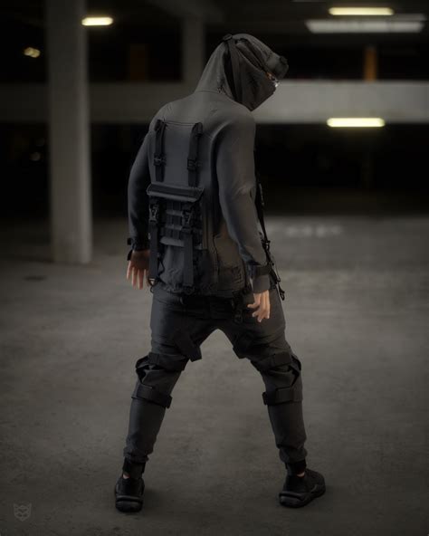 Cyberpunk Outfit Male Cgtrader