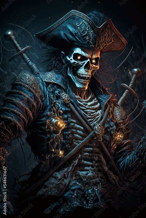 Pirate Skeleton Warrior Fantasy Skel Concept Art Character Art