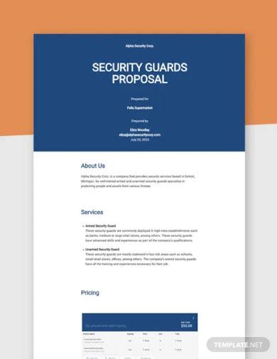 8+ Security Proposal Templates - PDF