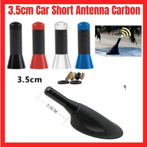 3 5cm Car Short Antenna Carbon Fiber Style Universal Cars Stubby