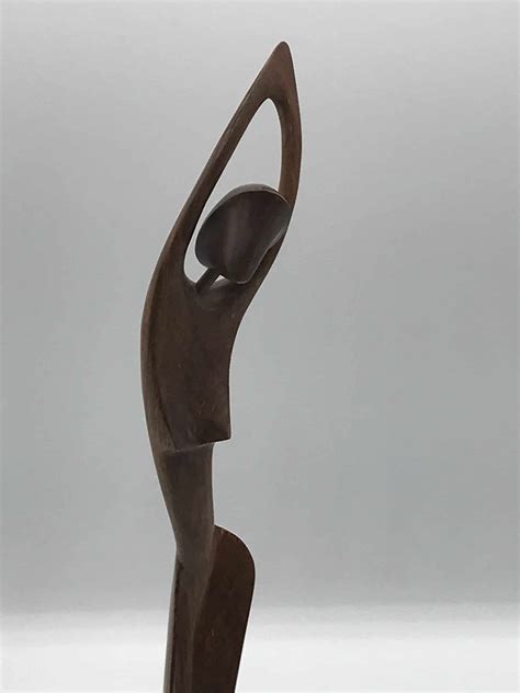 Antique Mid Century Danish Teak Nude Lady Figurine Sculpture Antiques Arena