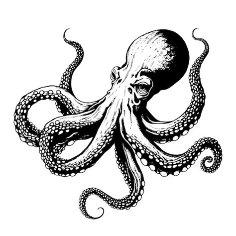 Premium Vector Octopus Sketch Hand Drawn Vector