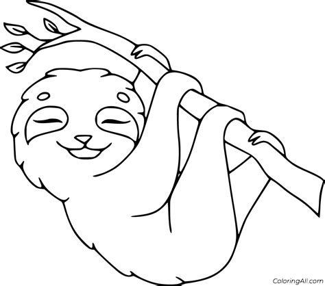 Cartoon Sloth Coloring Pages Sketch Coloring Page