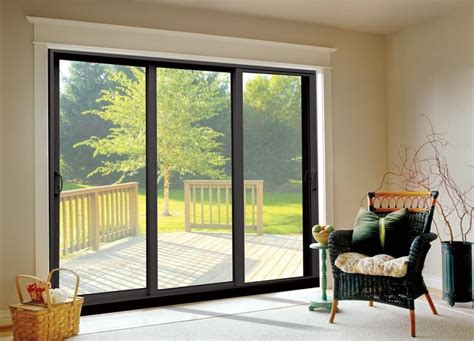 Bronze Anodized Sliding Patio Doors with Low-E Glass