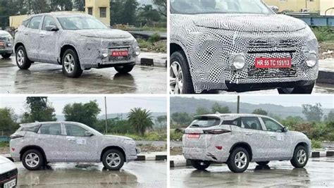 Upcoming Tata Harrier Facelift Spied Showing New Details