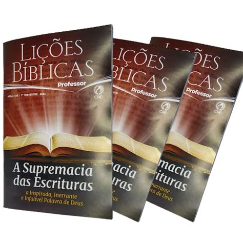 Kit 3 Revistas Lições Bíblicas Ebd Adulto Professor Cpad Gospel