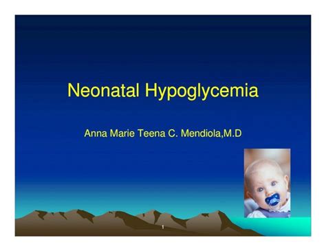 PDF Mendiola Neonatal Hypoglycemia Ppt 1 DOKUMEN TIPS