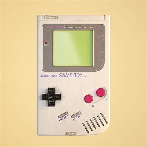 Nintendo Gameboy Original 1989 Free 3d Model By Asiry