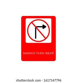 Do Not Turn Left Traffic Road Stock Vector Royalty Free