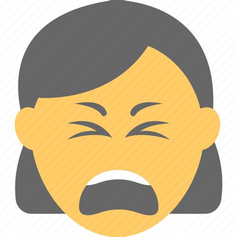 Distraught Face Exhausted Irritated Weary Face Woman Emoji Icon