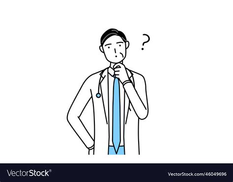 Male Doctor In White Coats With Stethoscopes Vector Image