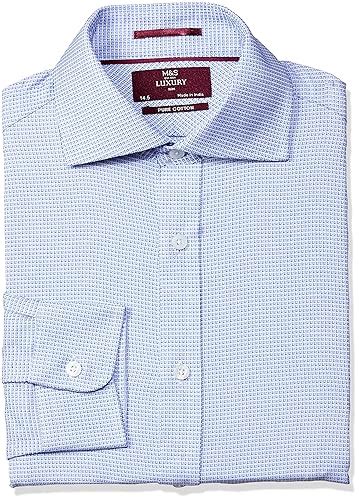 Buy Marks Spencer Men S Regular Fit Casual Shirt At Amazon In