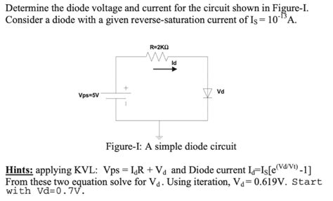 Solved Determine The Diode Voltage And Current For The Chegg