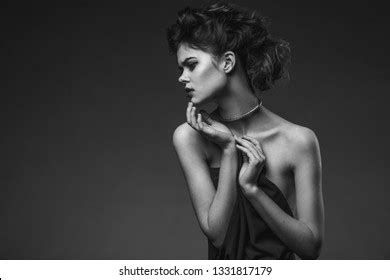 Attractive Topless Womanmonochrome Portrait Sexy Naked Stock Photo Edit Now 307767704