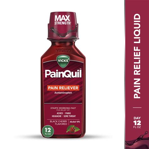 Vicks PainQuil Pain Relief Liquid, Acetaminophen Pain Reliever for