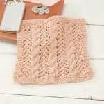 Cables and Lace Dishcloth Free Knitting Pattern - Knitting Bee