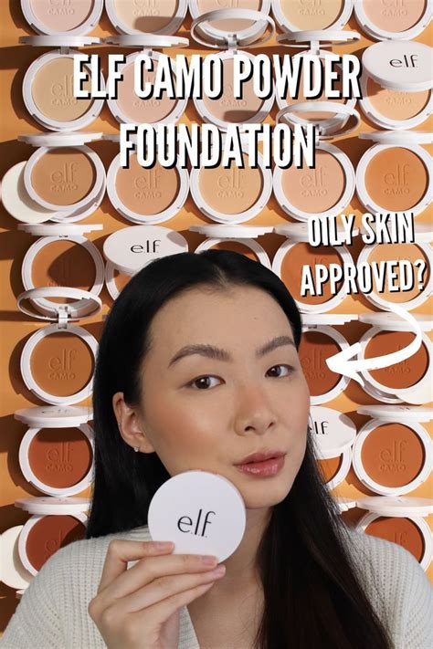 Elf Cosmetics Camo Powder Foundation Review Oily Skin Approved Elf