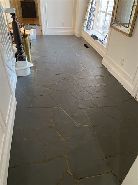 How To Paint An Outdated Slate Floor