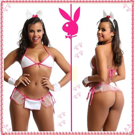 Fantasia Coelhinha Pompom Lingerie Sexy Mini Conjunto Coelha Pel Cia Shopee Brasil