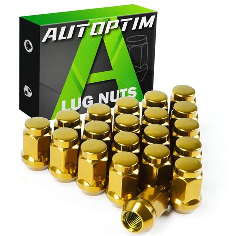 Snapklik AUTOPTIM M12x15 Gold Lug Nuts Replacement For 2006