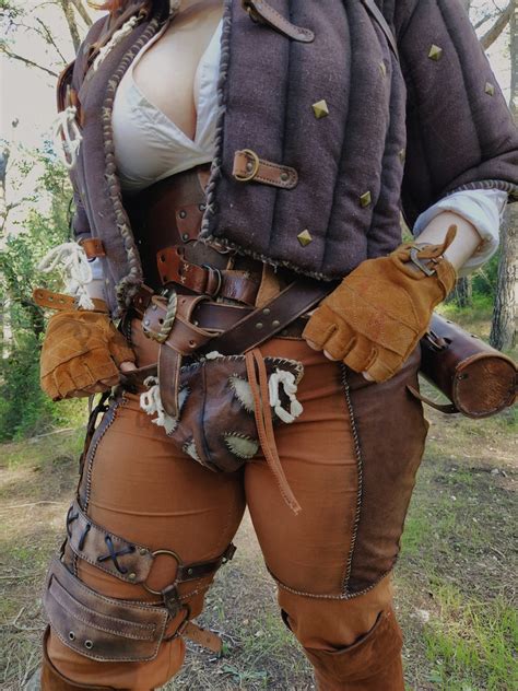 Witcher Larp Leg Harness Leather Armor Rogue Stuff Holder Etsy