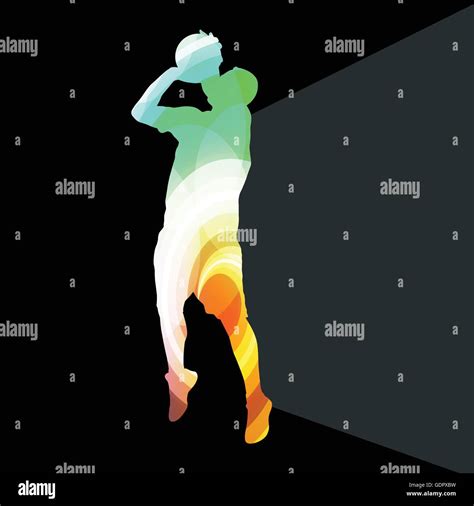 Basketball Player Man Silhouette Illustration Vector Background