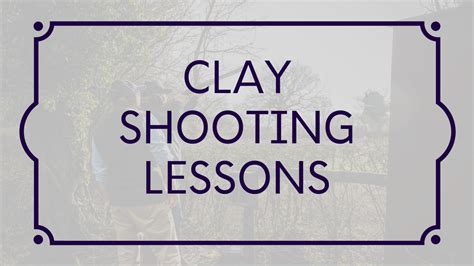 Clay Shooting Lesson Button Ladys Wood Shooting School