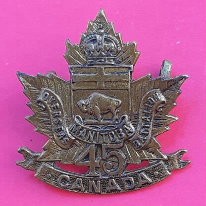 Canada Canadian Expeditionary Force Th Infantry Battalion Manitoba