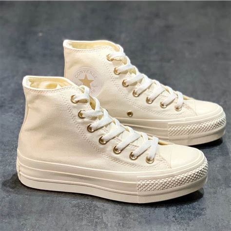 Giày Converse White Gold Platform Chuck Taylor All Star Full Box Shopee Việt Nam