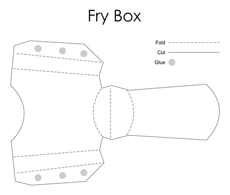 French Fry Box Template Free Pdf Printables Printablee