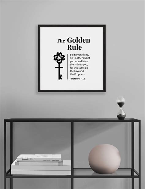 The Golden Rule, Bible Verse Wall Art, Matthew 7 12, Bible Quote Print, Bible Verse Poster ...