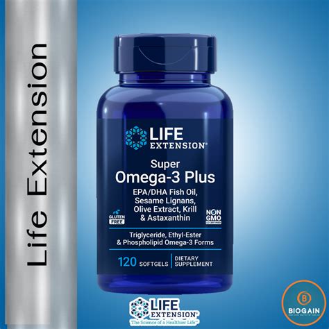 Life Extension Super Omega Plus Epa Dha Fish Oil Sesame Lignans