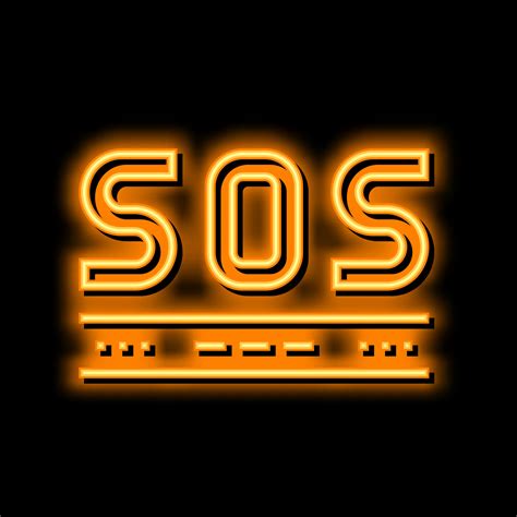 sos signal neon glow icon illustration 20582845 Vector Art at Vecteezy