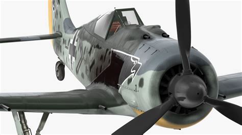 German WWII Fighter Aircraft FW 190 3D Model 3D Model 99 3ds C4d