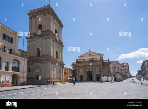 Piazza del Plebiscito square, View of the Cathedral Basilica Madonna