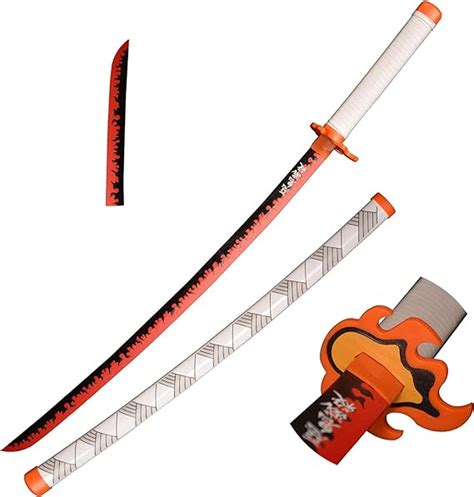 Lkjad Wooden Cosplay Anime Katana Swords Rengoku Kyoujurou Samurai