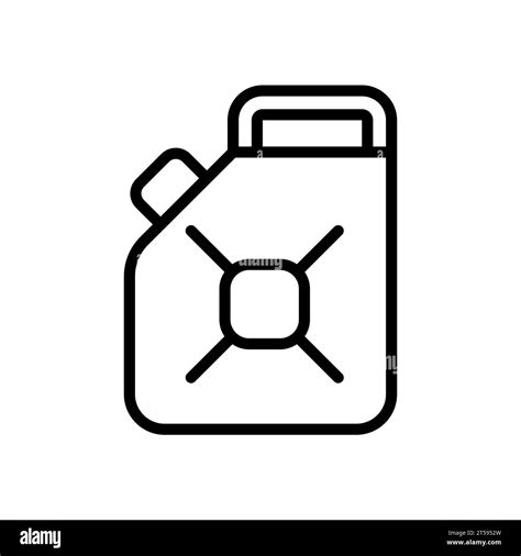 Gasoline Canister Outline Vector Icon Stock Vector Image Art Alamy