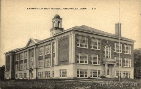 Farmington High School Unionville, CT Postcard